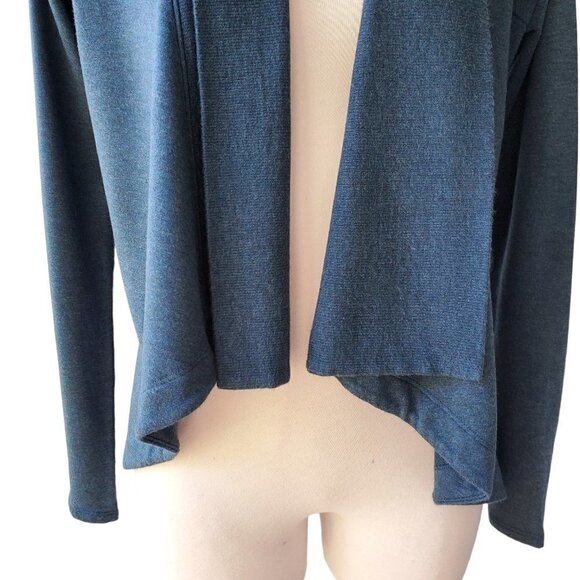 Athleta Heather Teal Long Sleeve Nirvana Wear Two Ways Wrap Cardigan Sz XXS - Picture 7 of 16